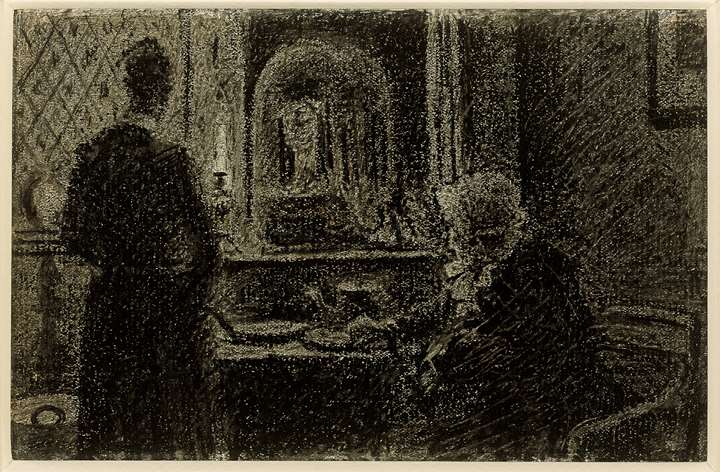 Two women in interior, n.d.